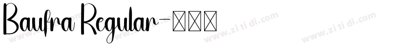 Baufra Regular字体转换